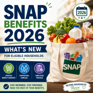 SNAP benefits 2026 updates for eligible households, including benefit amounts, family support, and a simpler process